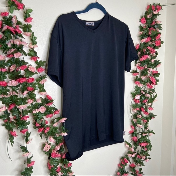 Ymla Womens Black Vneck Athletic Top Medium Gym Fitness Running Sweat Wicking - Picture 3 of 8